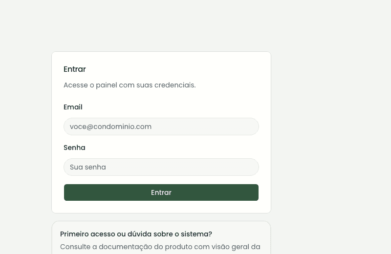 Recorte do formulário de autenticação com os campos de email e senha